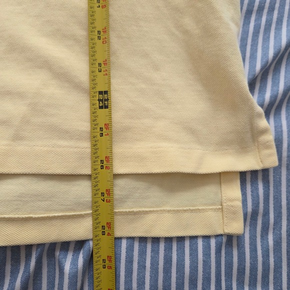 Polo Ralph Lauren Mens Yellow Cotton Classic Fit Short Sleeve Polo Shirt Size L - Picture 6 of 7